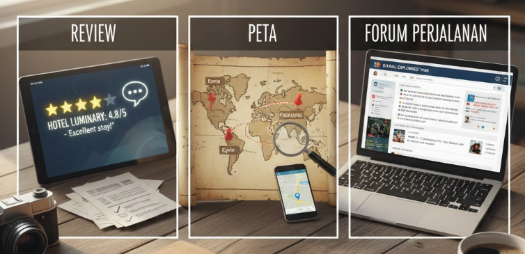 Bagaimana Memanfaatkan Review, Peta, dan Forum Perjalanan Secara Maksimal